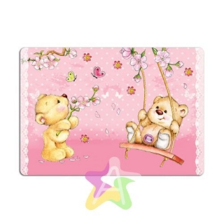 Настольное покрытие для лепки А4, МИШКИ И ВЕСНА 