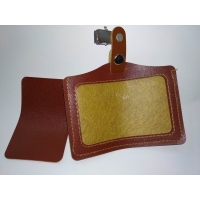 Держатель для бейджика кожанный