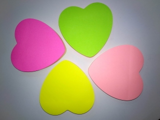 Стикер сердечко 5 цветов