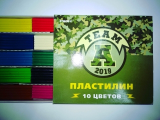 Team 2019 пластилин 10ц 