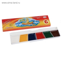 Акварель медовая "Гамма" Мультики, 6 цветов