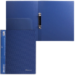 Папка на 2х и 4х - кольцах (A4, Синий) средней плотности