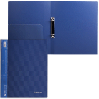 Папка на 2х и 4х - кольцах (A4, Синий) средней плотности