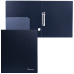  Папка на 2х и 4х - кольцах (A4, Черный) средней плотности