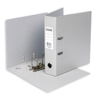 Папка-регистратор (Бокс-файл) А4 с двухсторонним покрытием из ПВХ, 70 мм (Серый)