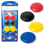 Магнитный держатель для досок разноцветный (диаметр 40 мм, 8 штук в упаковке)