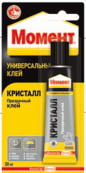 Клей ''Момент Кристалл'' прозрачный полиуретановый, водостойкий 30 мл на единичном блистере