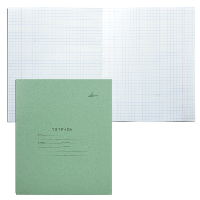 Тетрадь 12 л. зелёная обложка «Архбум», офсет, линия с полями