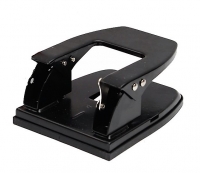 Дырокол prof-press на 30 листов, металлический, черный, с фиксатором