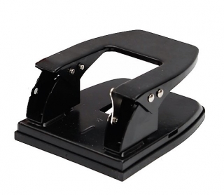 Дырокол prof-press на 30 листов, металлический, черный, с фиксатором