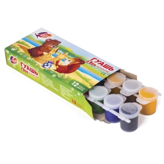 Гуашь "Луч Zoo" 12 цветов