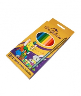 Набор цветных карандашей "Dolphin". 12 цветов