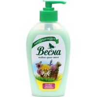 Жидкое крем-мыло Весна шалфей, крапива, чистотел 