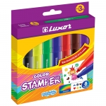 Фломастер Цветной штамп - 8 цв LUXOR