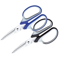 Ножницы Deli 6001  (180 мм, с пластиковыми прорезиненными ручками)