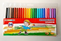 Набор фломастеров ЦВЕТИК ПРЕМИУМ 24цв., пластиковая уп-ка